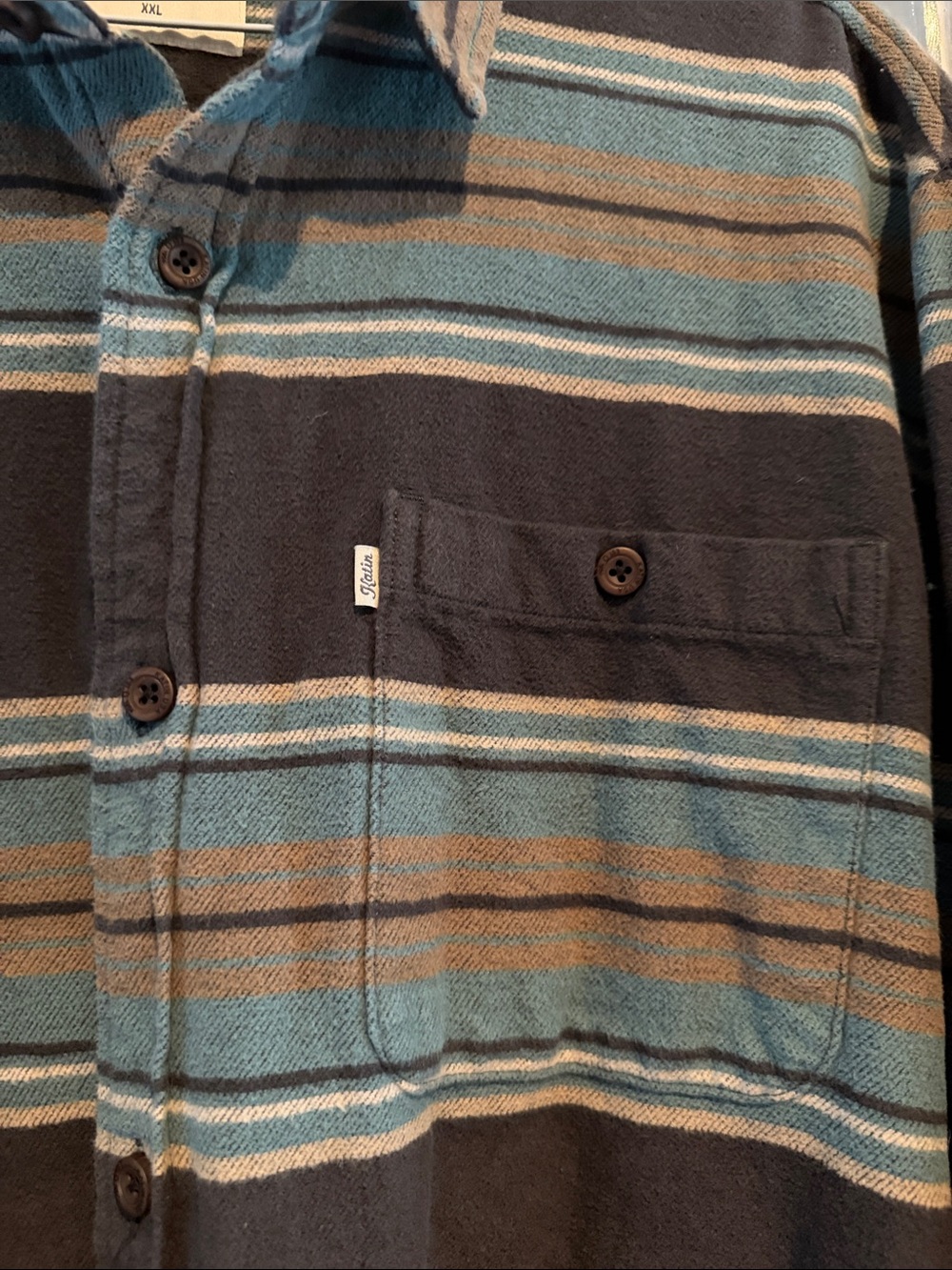 Katin Men’s Striped Button-Up flannel XXL - Picture 3 of 6